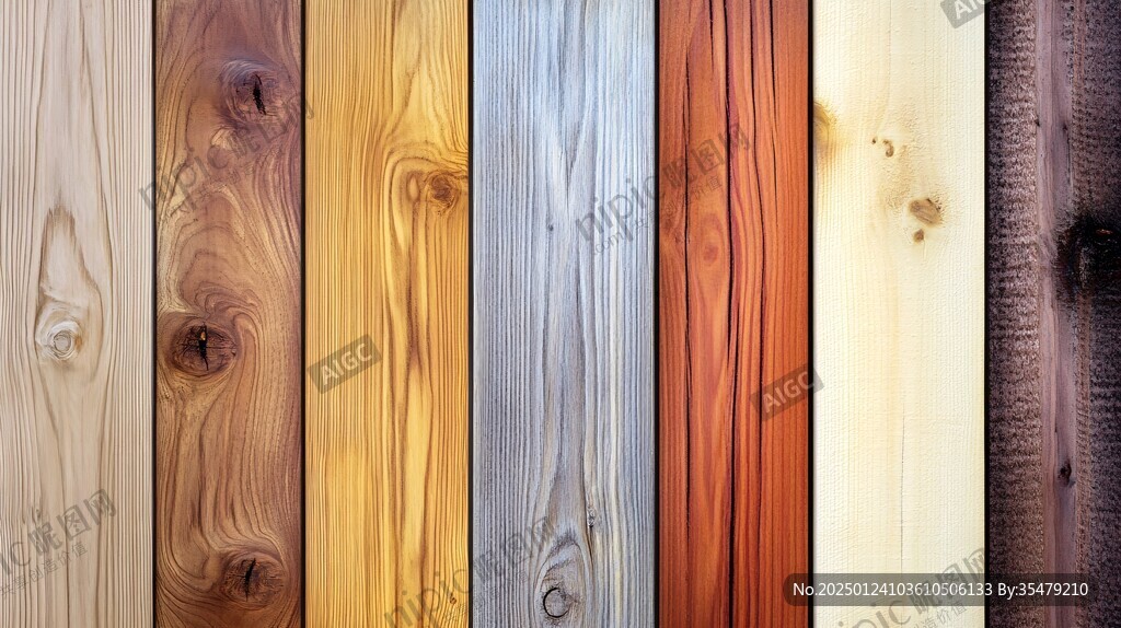 多种颜色木板木材
