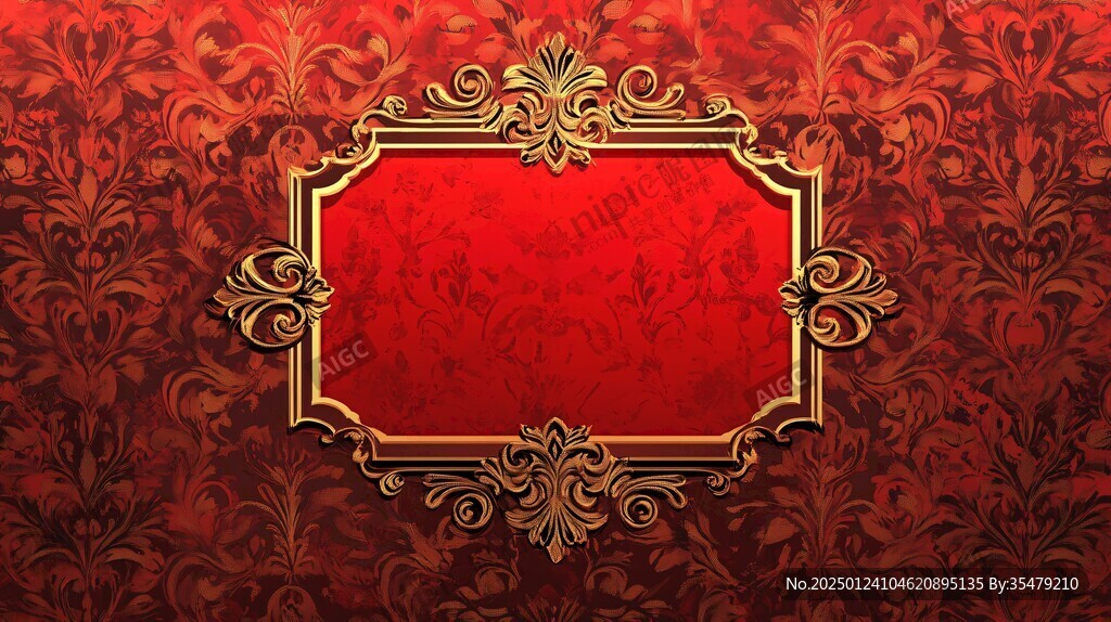 红金色欧式背景