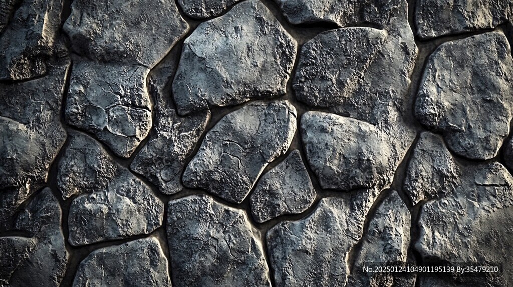 蓝色石头装饰墙