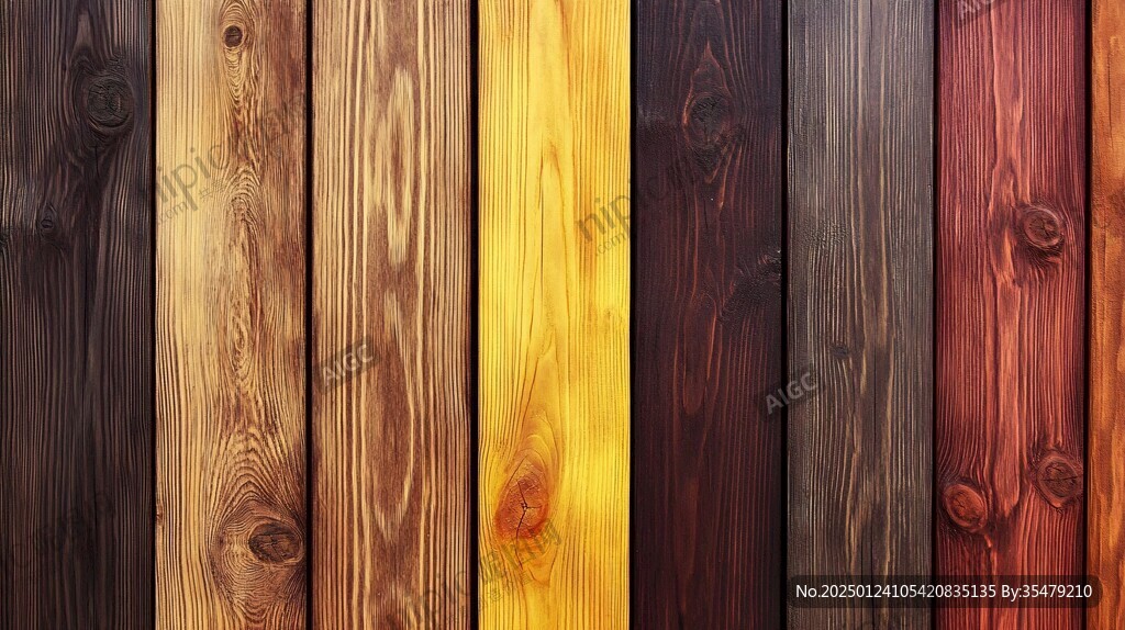 多种颜色木板木材