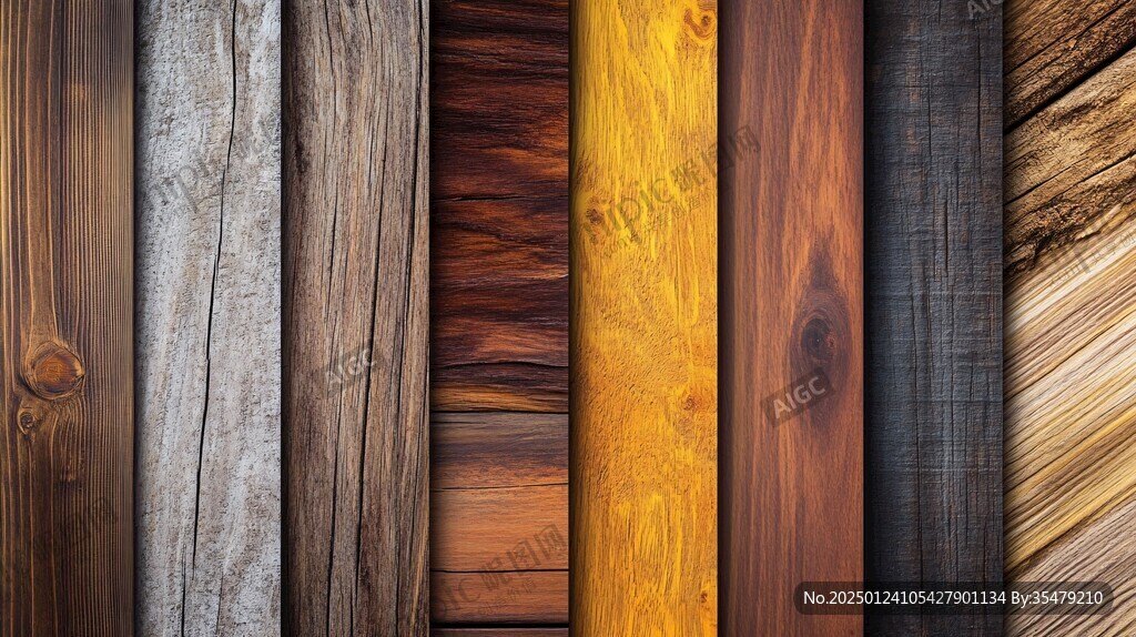 多种颜色木板木材