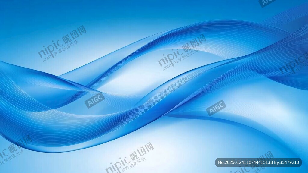 蓝色弯曲唯美科技