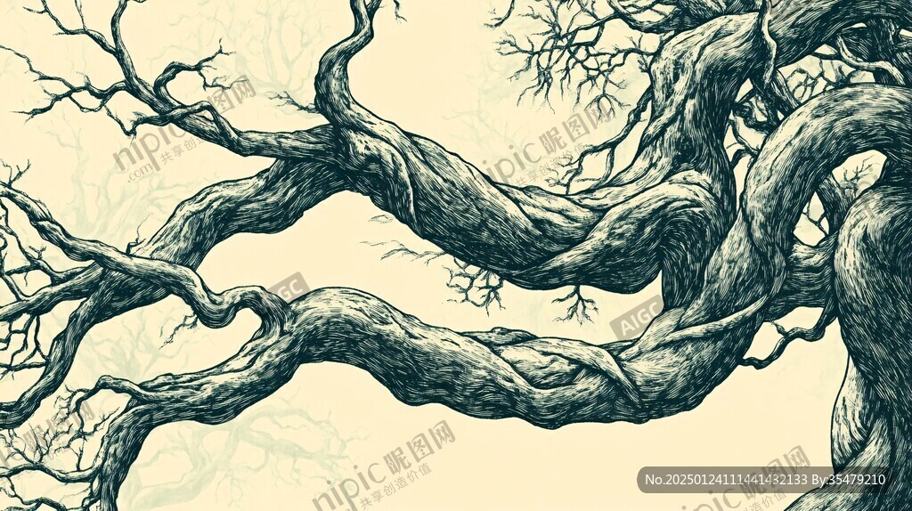 古树线稿