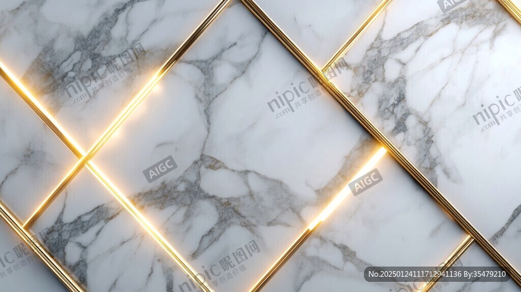 金色网格线条大理石纹
