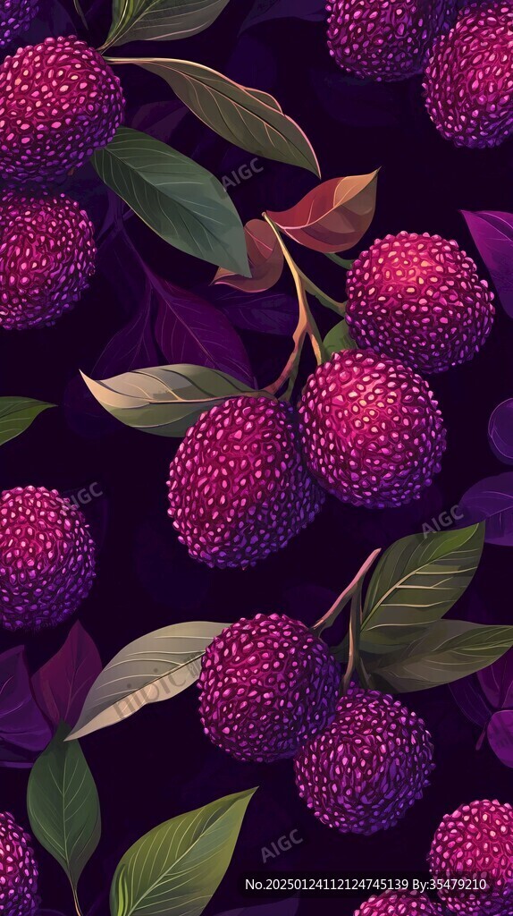 桑葚果插画