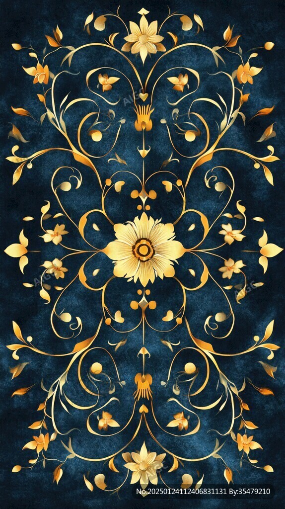 花金属底纹金色