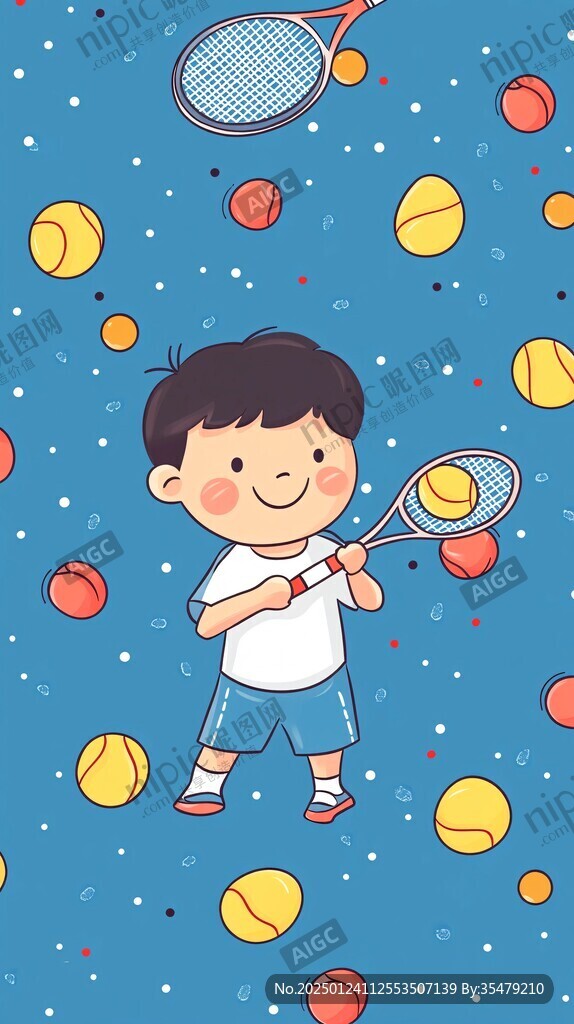 运动幼儿天真插画