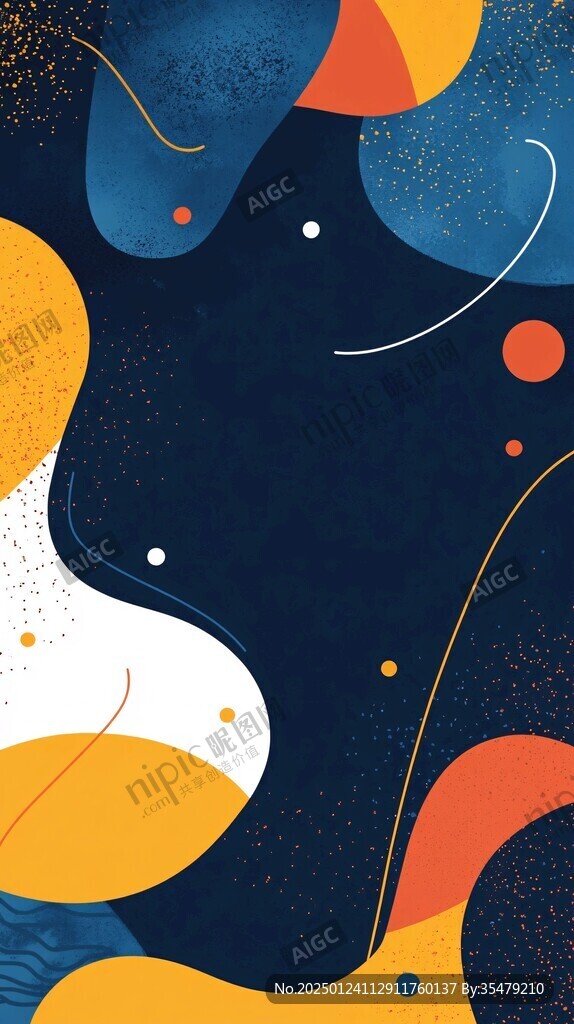 简洁大气拼色曲线纹理