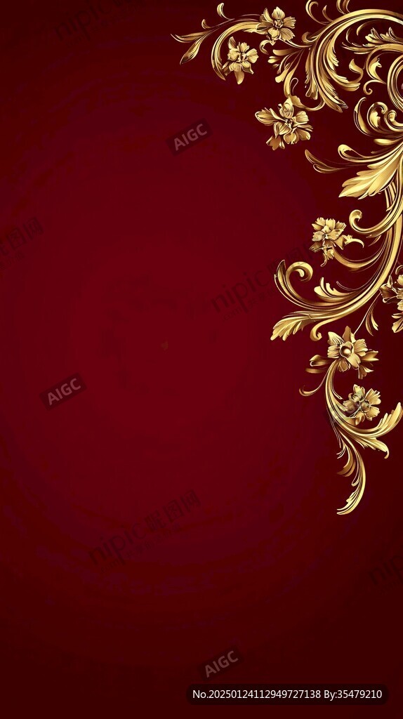 红金色欧式背景