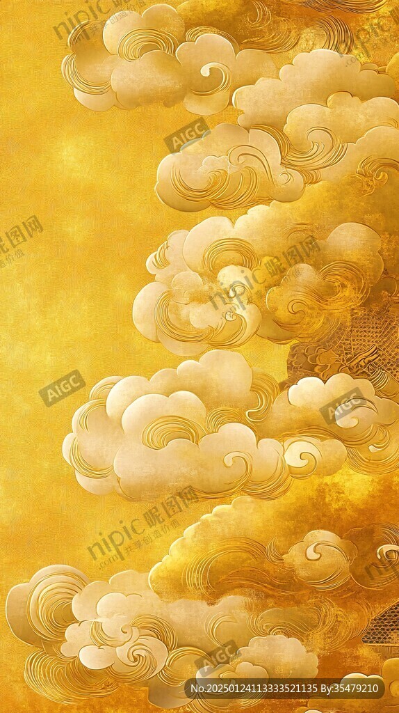 金色云纹背景