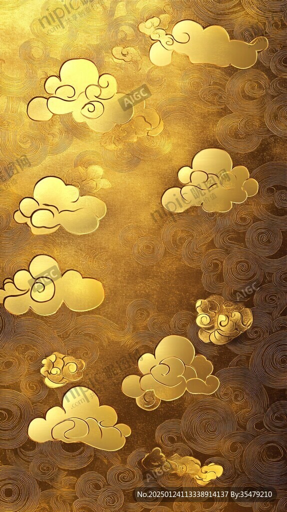 金色云纹背景