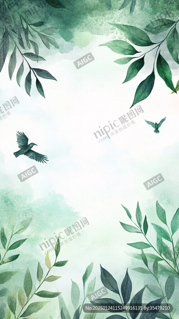简约森系背景