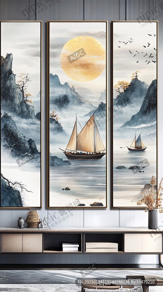 山水画晶瓷画