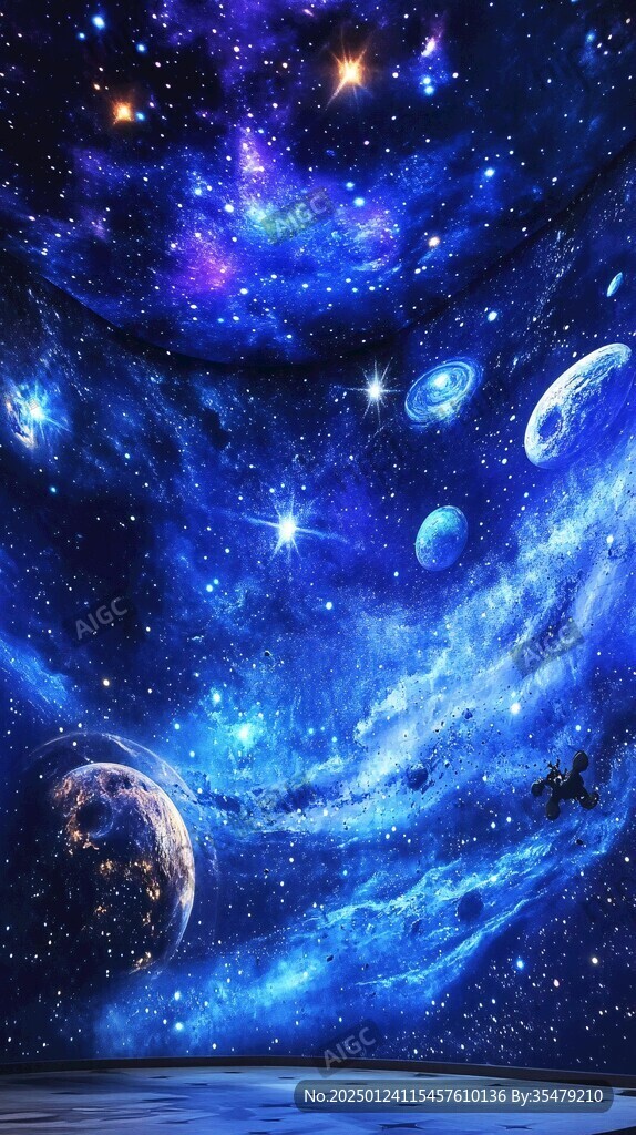 3d宇宙壁画