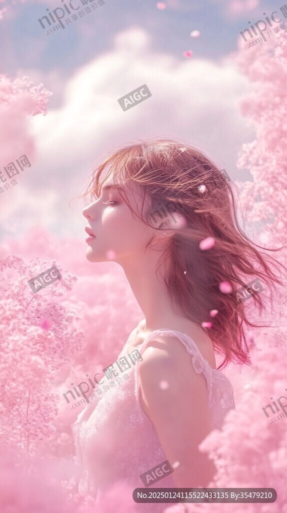 人物粉色治愈系唯美