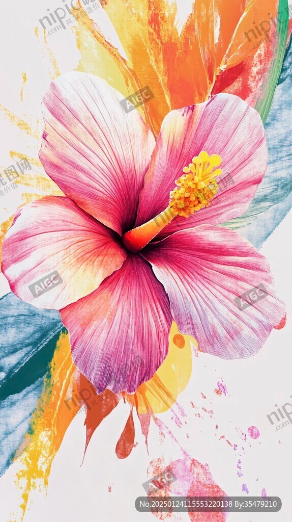 彩色绚丽梦幻唯美花朵