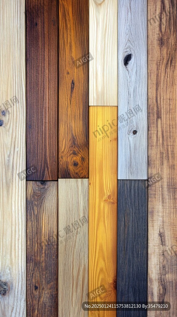 多种颜色木板木材