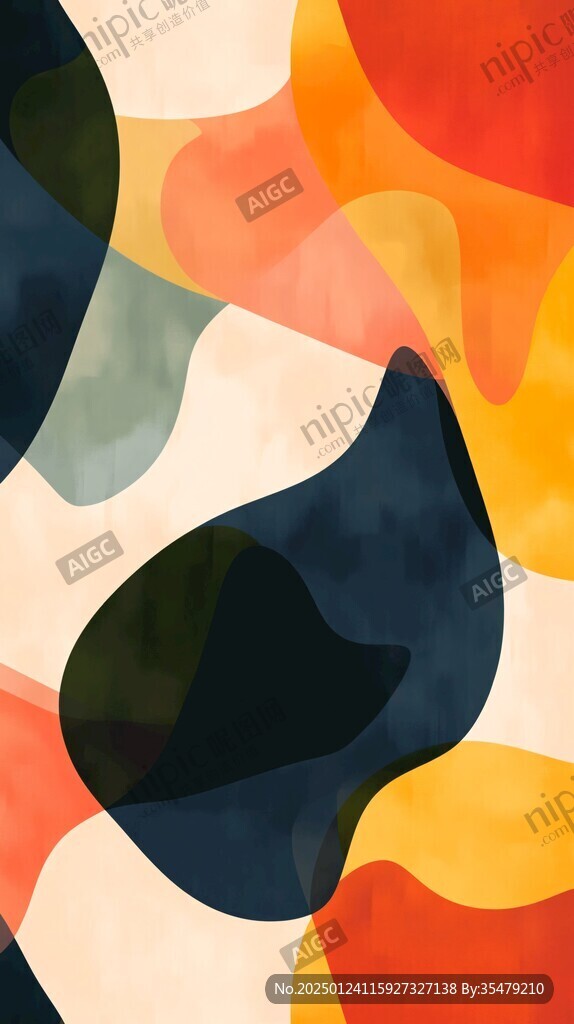 人脸色块拼接装饰画