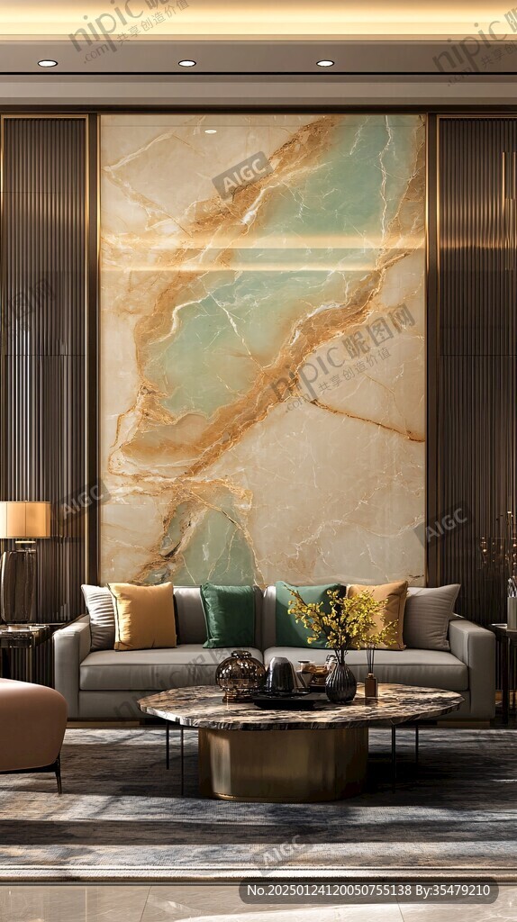 轻奢大理石背景墙