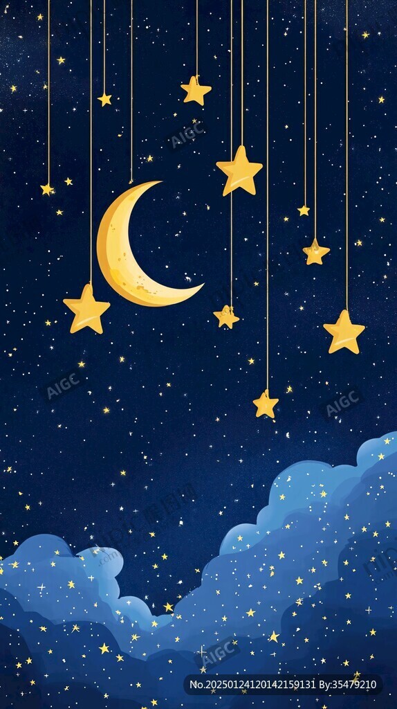 创意夜晚星点流星