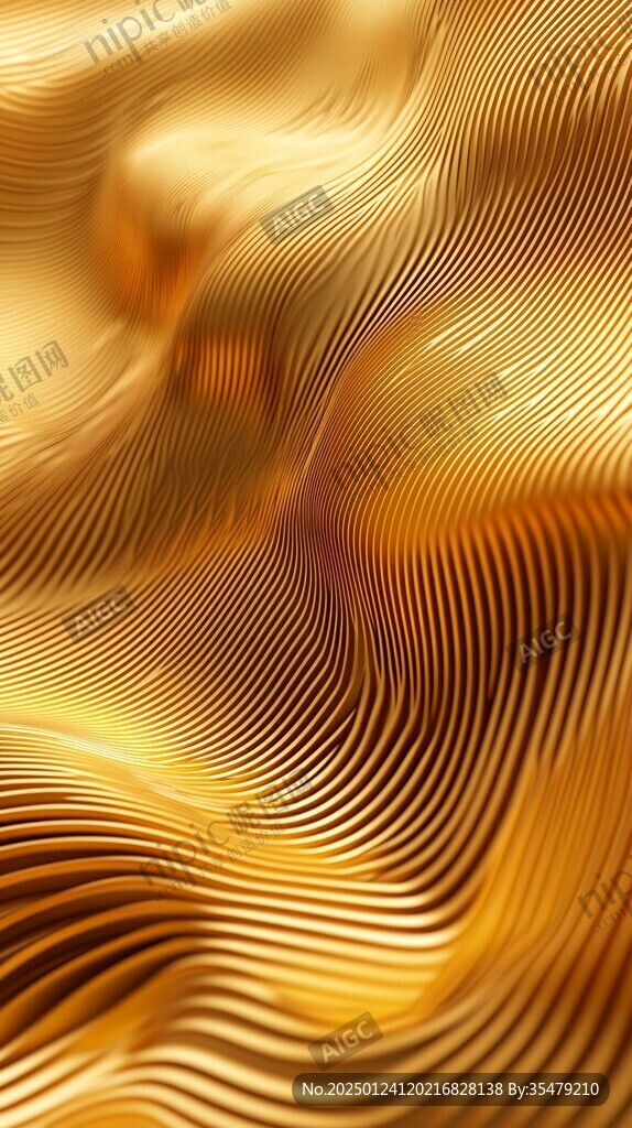 4d金色线条艺术