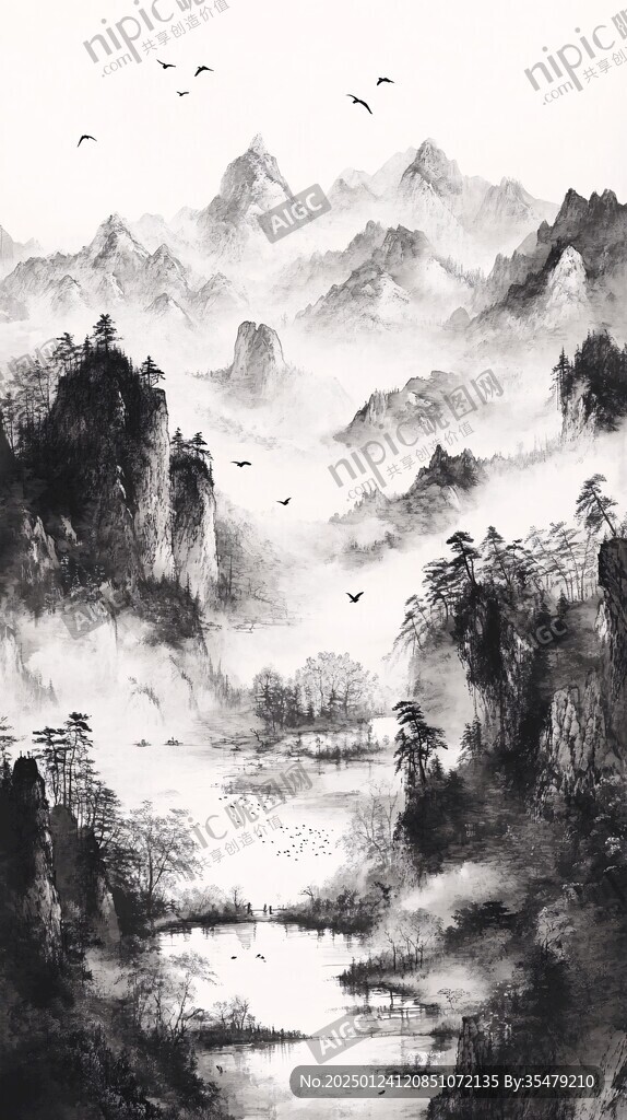壁纸水墨山水