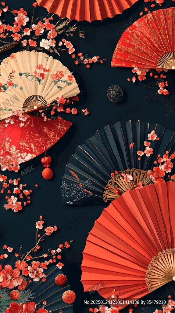 新年纸扇花