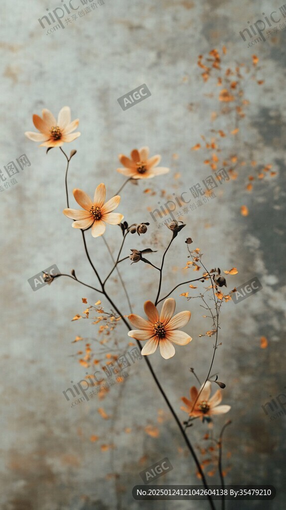 夏季植物小野花格桑花