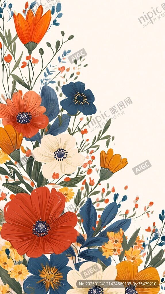 小碎花插画