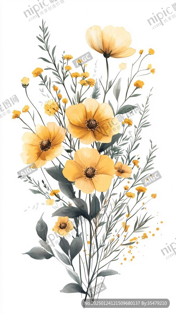 金盏花插画
