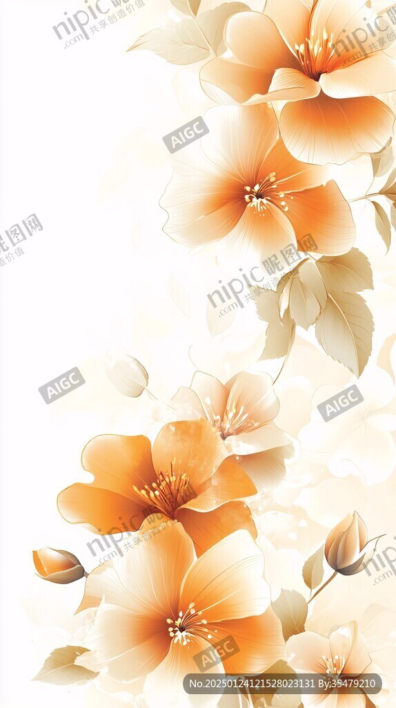 抽象花移门图
