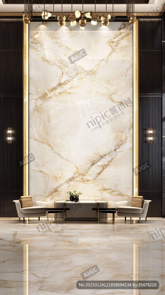 轻奢大理石背景墙