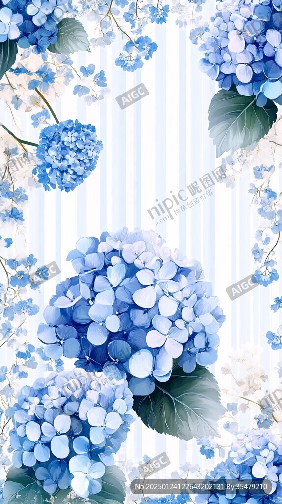 唯美绣球花背景