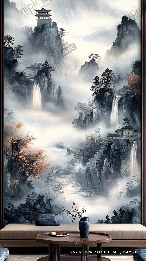 山水画壁纸墙纸