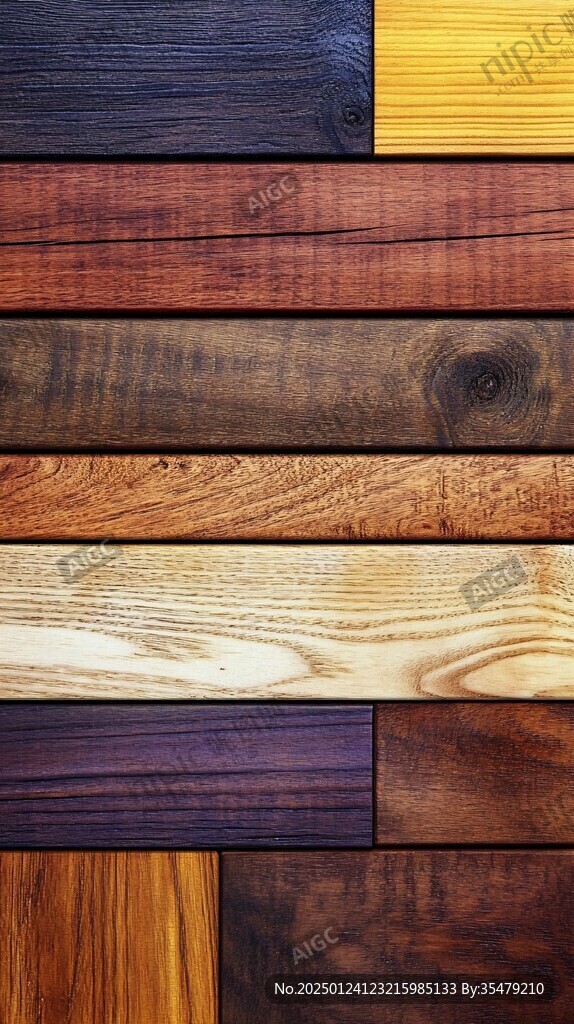 多种颜色木板木材