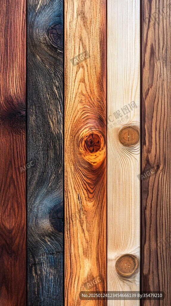 多种颜色木板木材