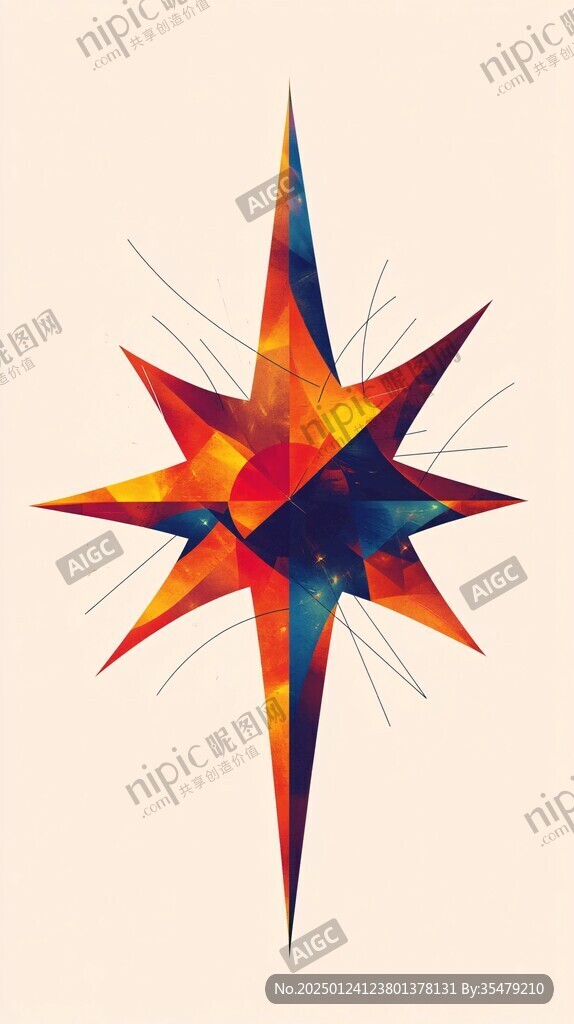 五角星插画