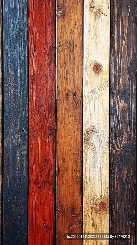 多种颜色木板木材