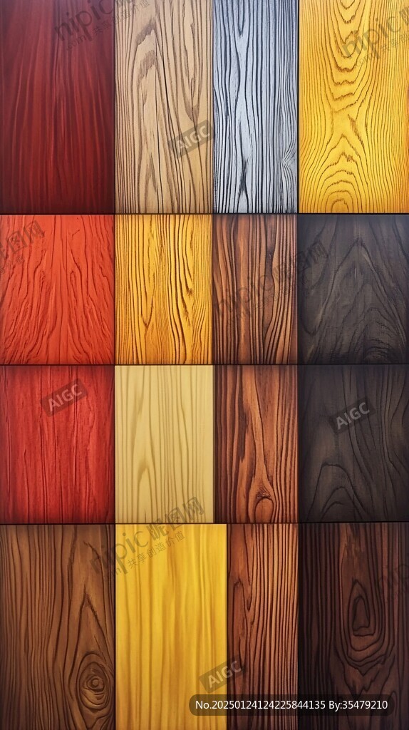 多种颜色木板木材