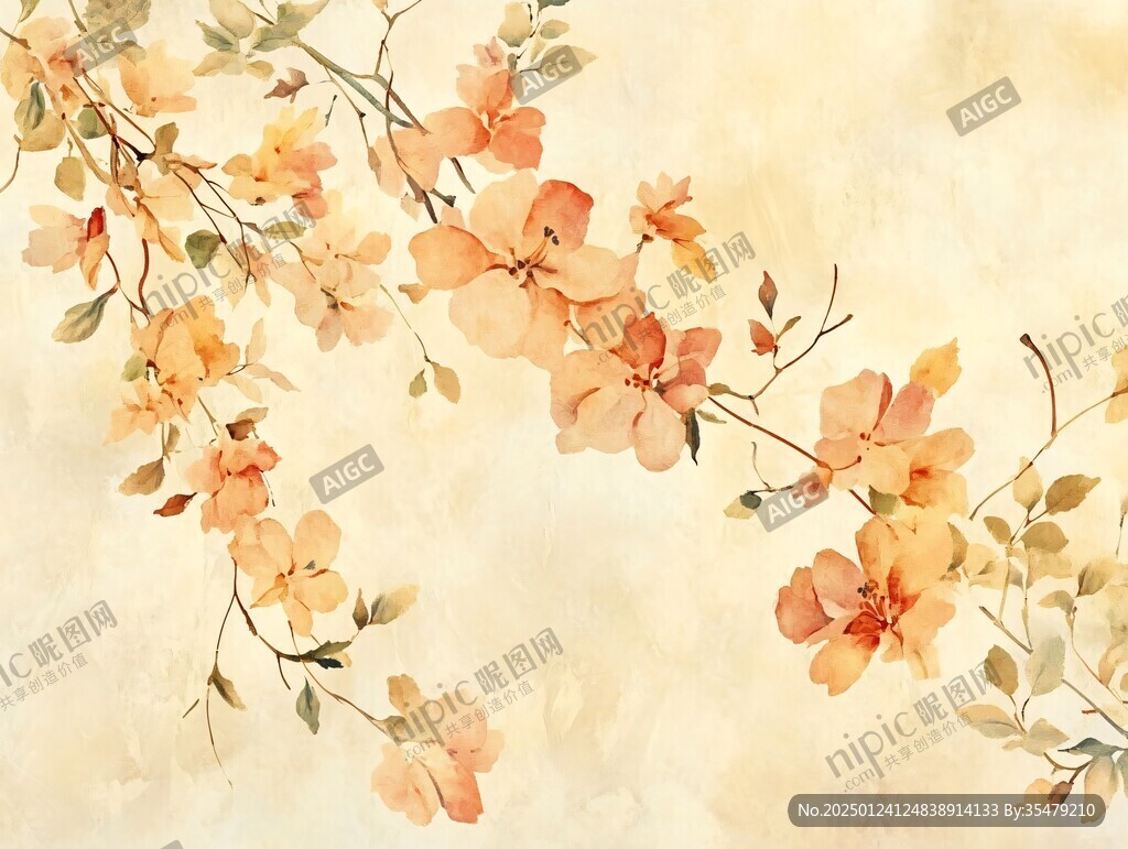 凌霄花插画