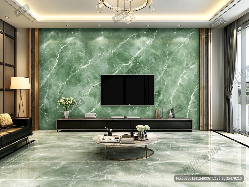 现代北欧大理石背景墙