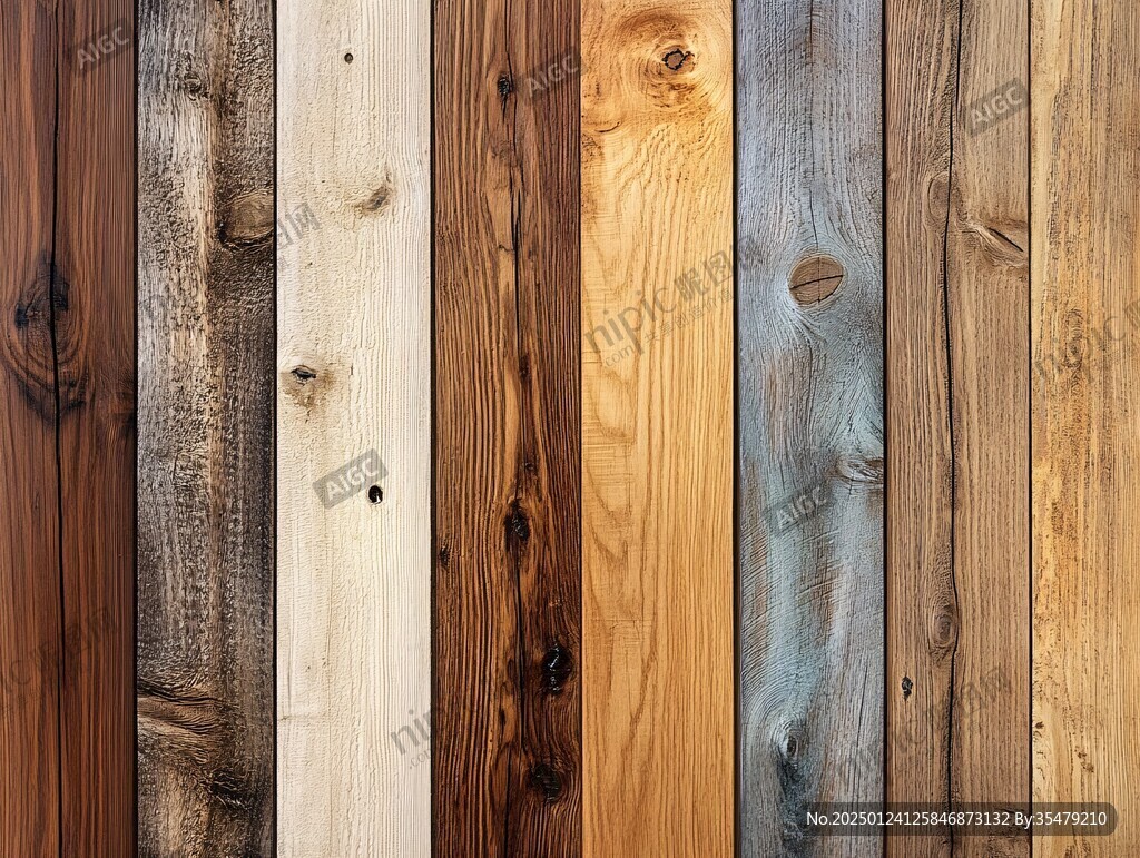 多种颜色木板木材