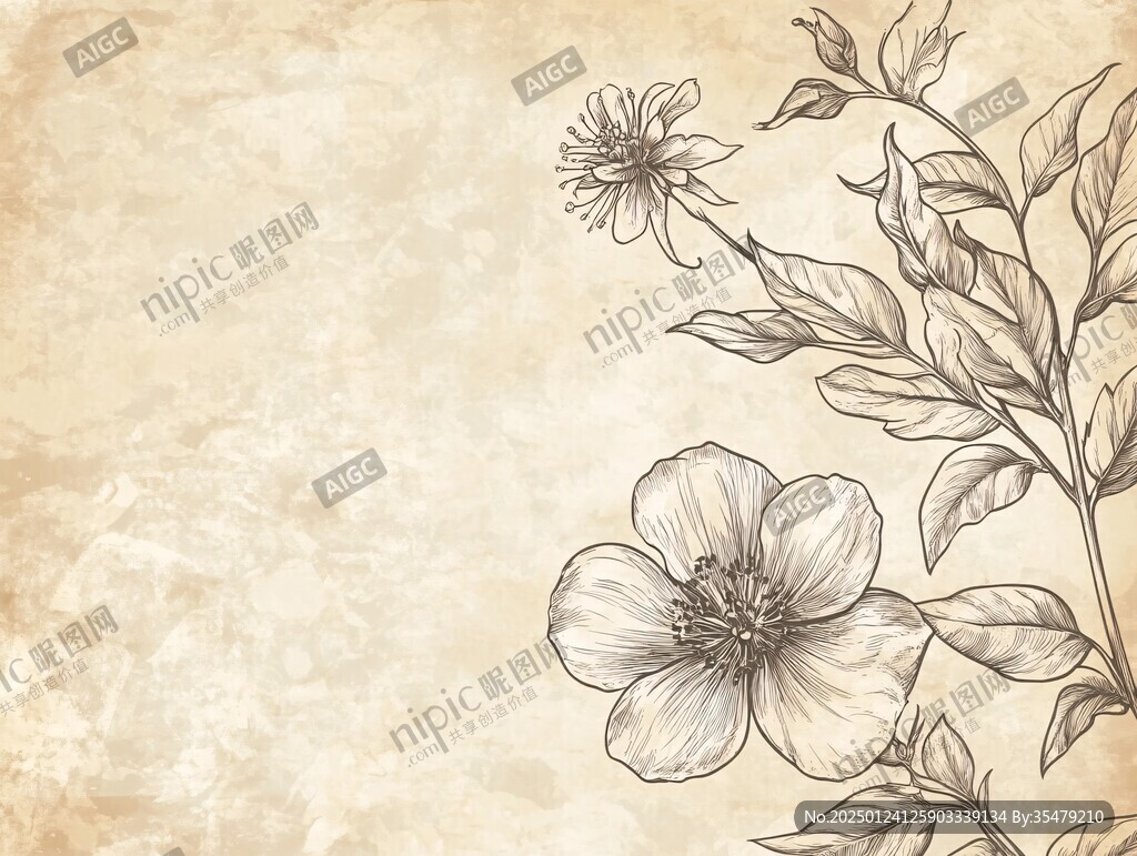 手绘花朵壁纸