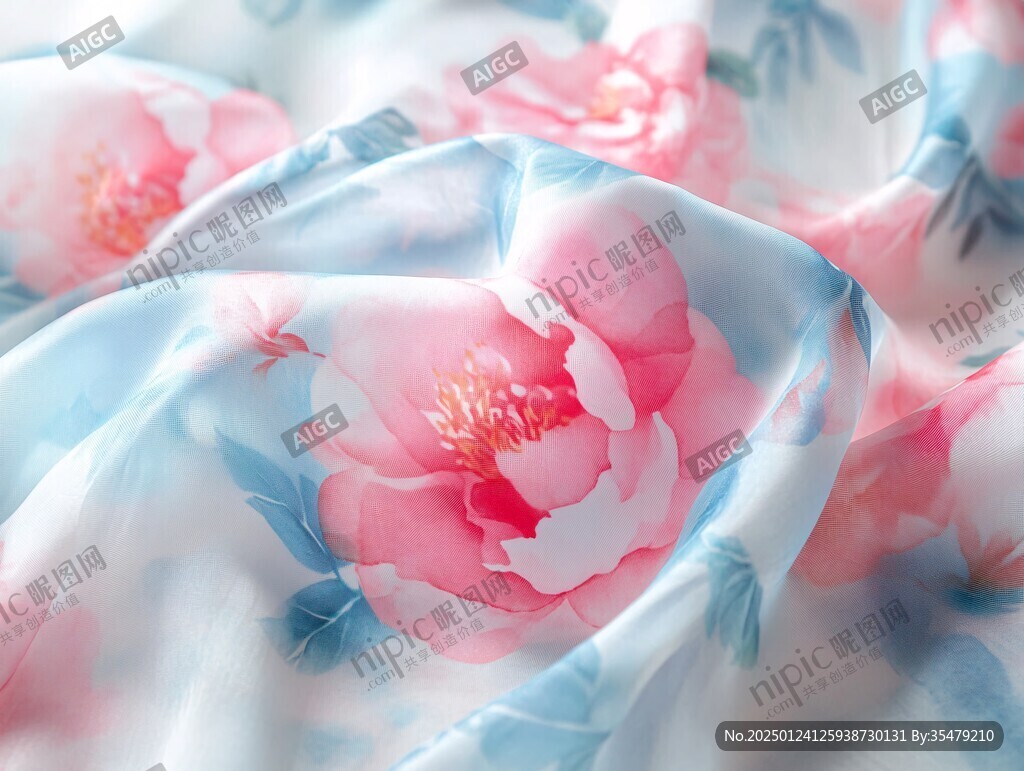 牡丹花缎