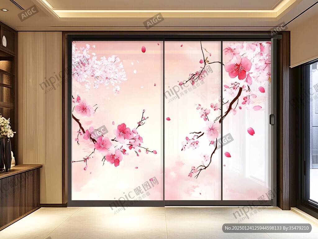 桃花壁纸壁画