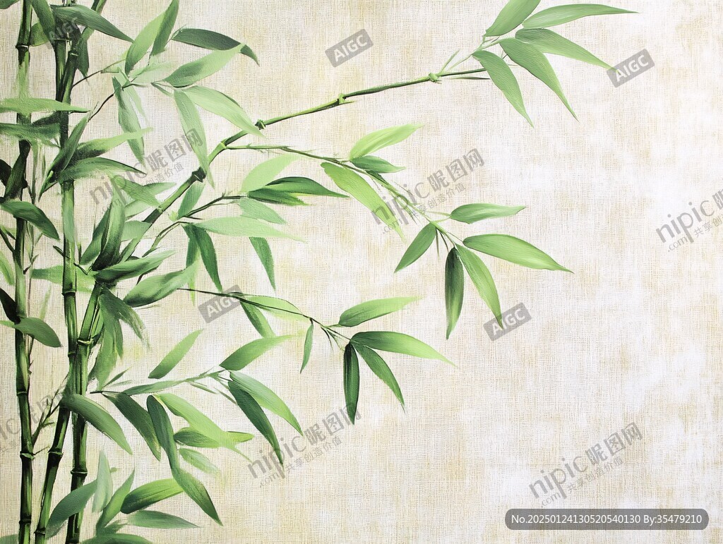 绿竹壁画