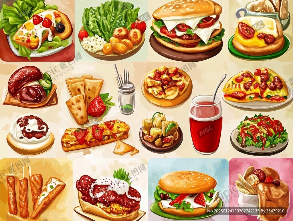 快餐食品素材