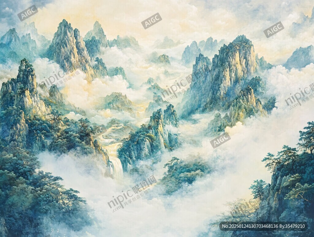 九华山油画