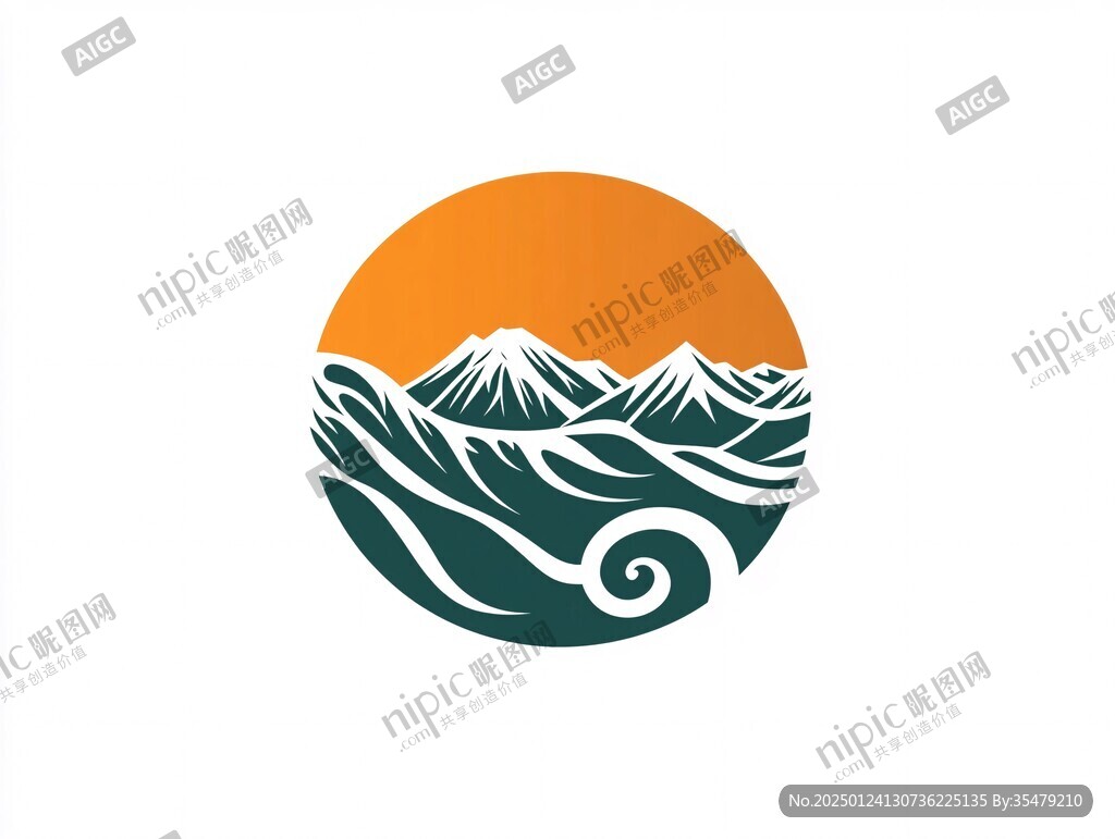 河流山脉logo