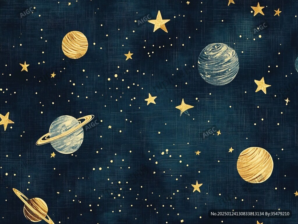 宇宙手绘插画